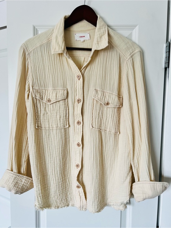 XiRENA Tops - Xirena Oysterette Cotton Blouse